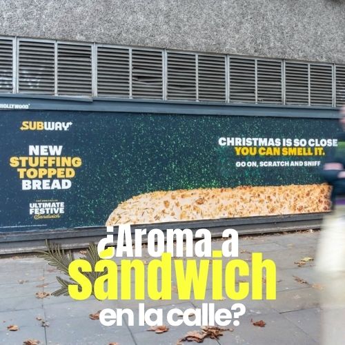 Subway sorprende Londres con billboard aromático navideño