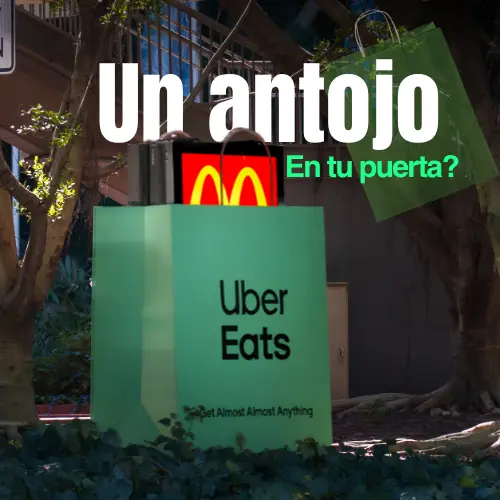 Uber Eats convierte anuncios ajenos en parte de su campaña exterior