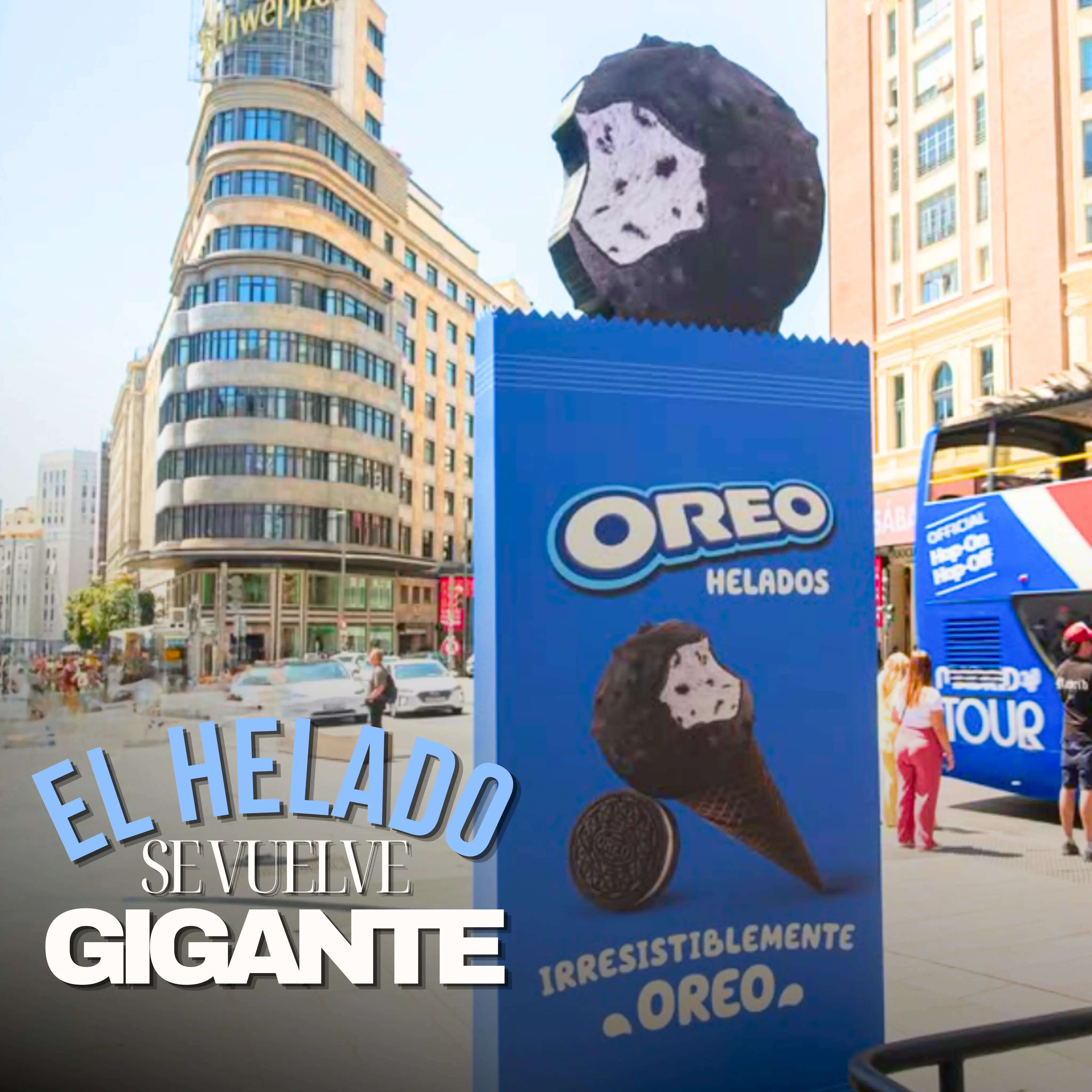Oreo Ice Cream transforma paradas de autobús con una campaña OOH en Madrid