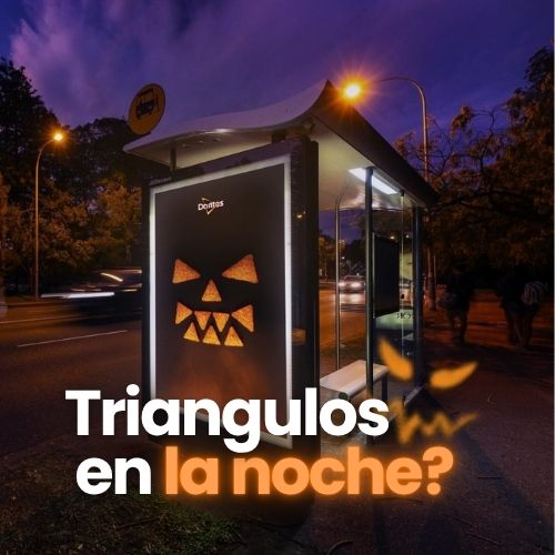 Doritos ilumina Halloween con triángulos OOH