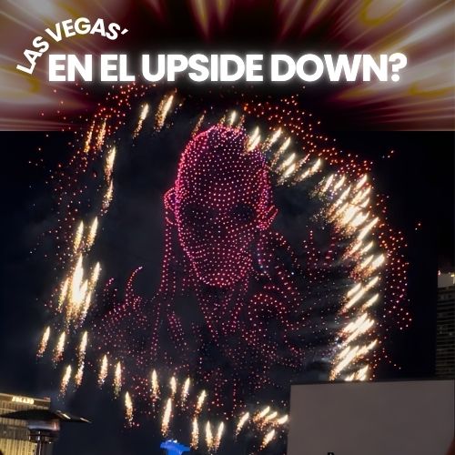 Stranger Things iluminó el cielo de Las Vegas