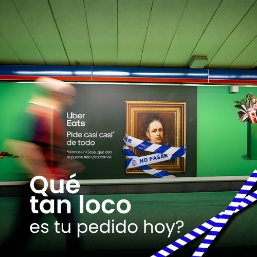 Uber Eats transforma Madrid con humor y creatividad exterior