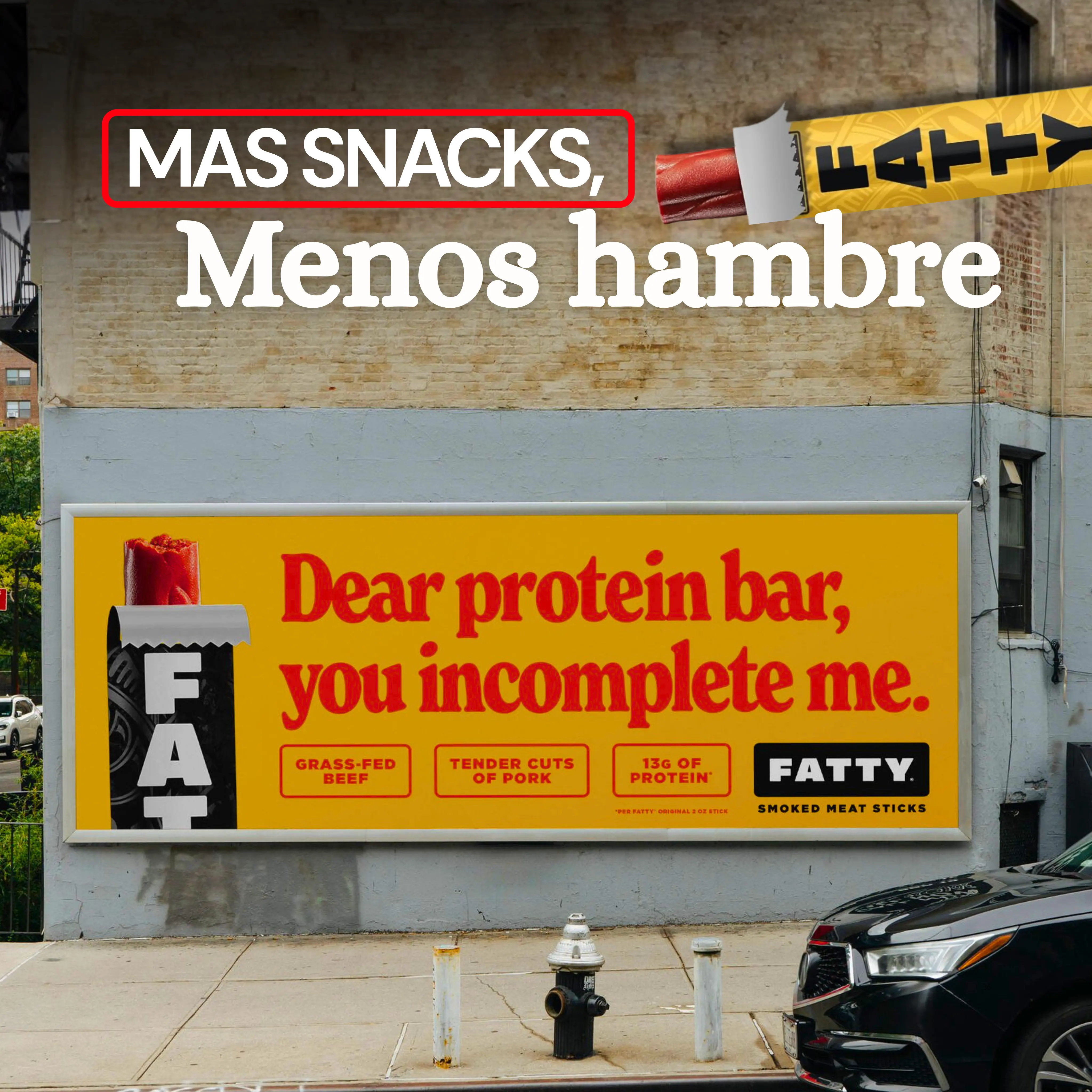 FATTY convierte los snacks decepcionantes en el enemigo de su campaña