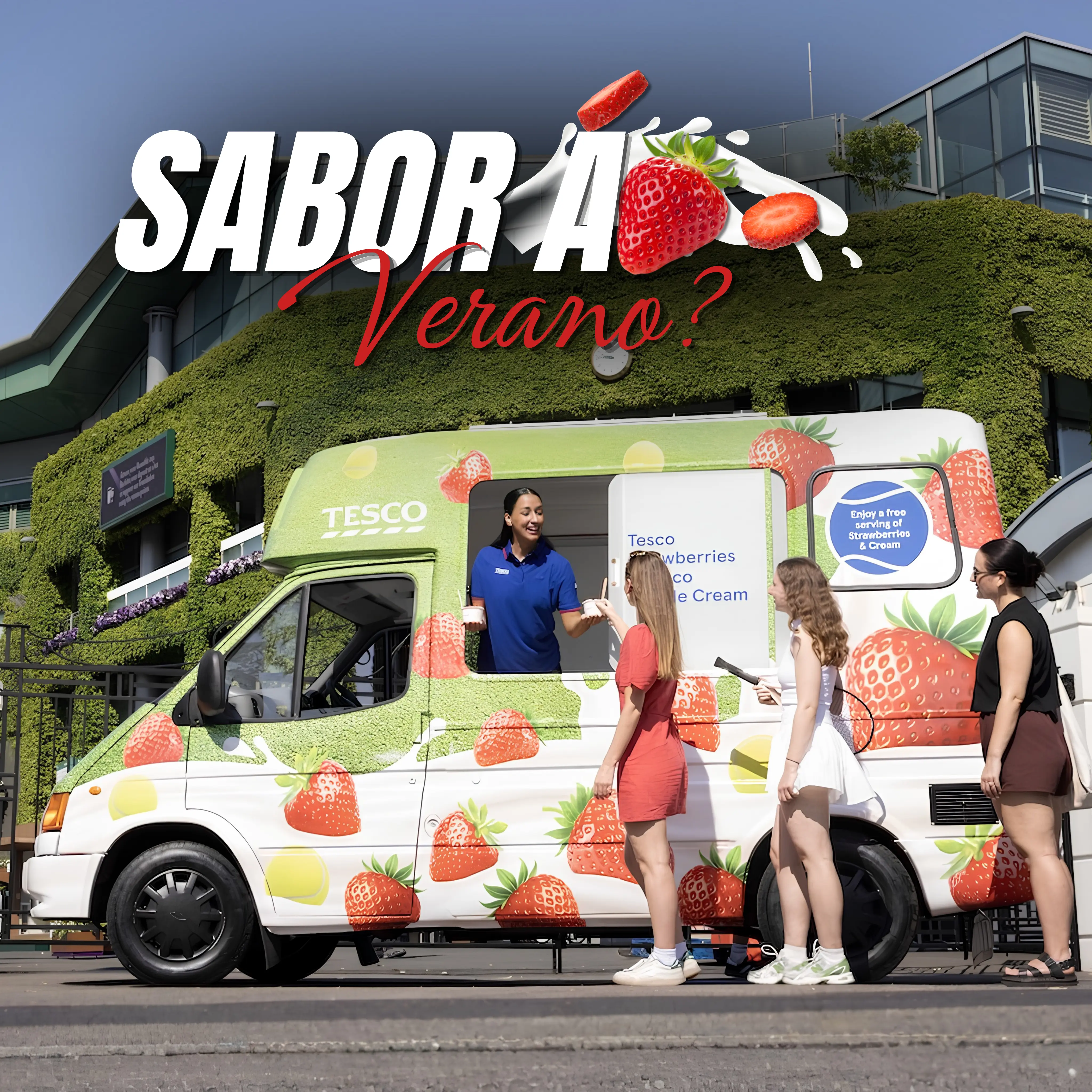Tesco lleva el Strawberries & Cream Van a Wimbledon