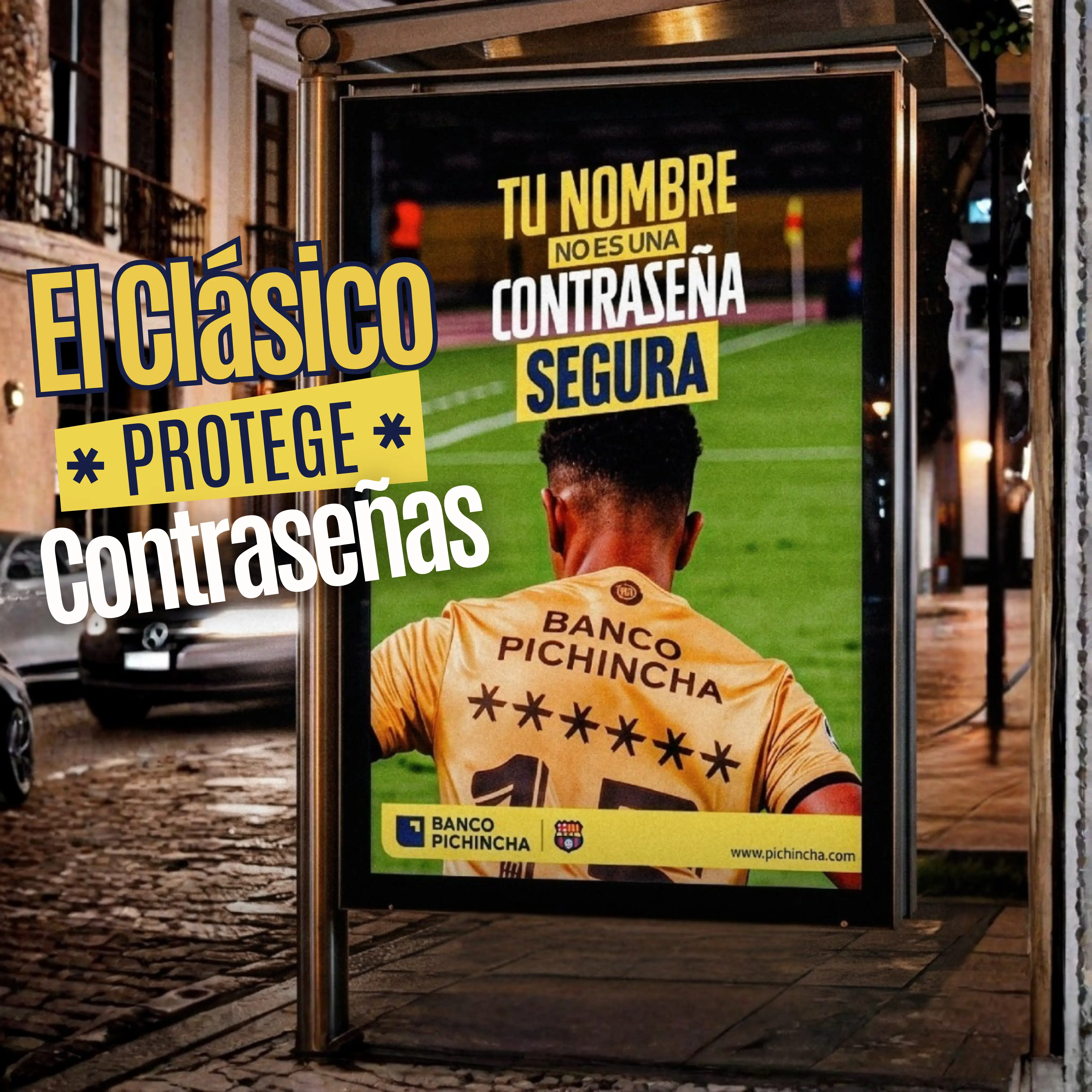 Banco Pichincha usa el fútbol para promover contraseñas seguras