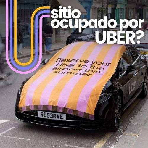 Uber convierte la guerra de tumbonas en campaña OOH