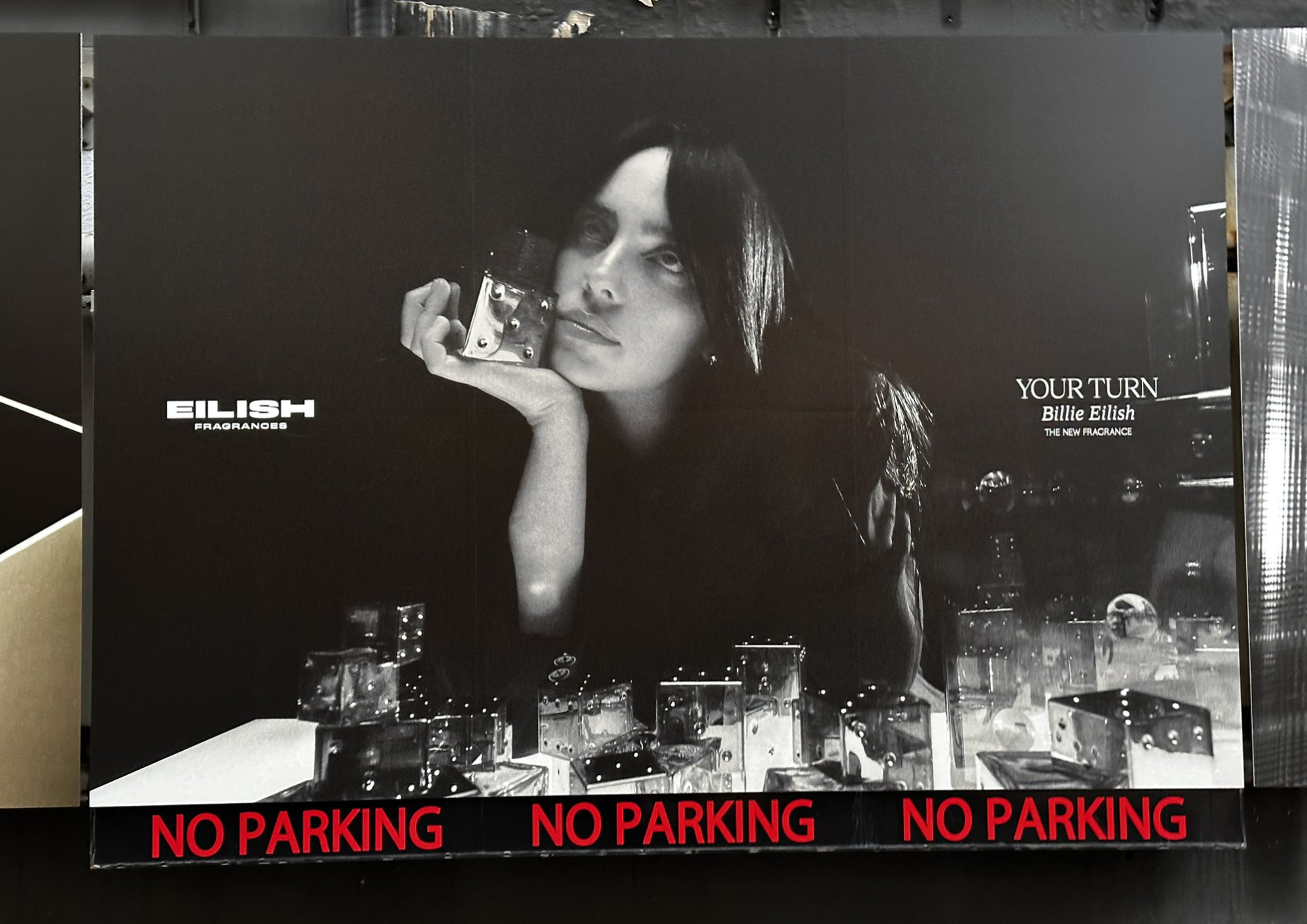 Eilish Fragrances ad in Harajuku street