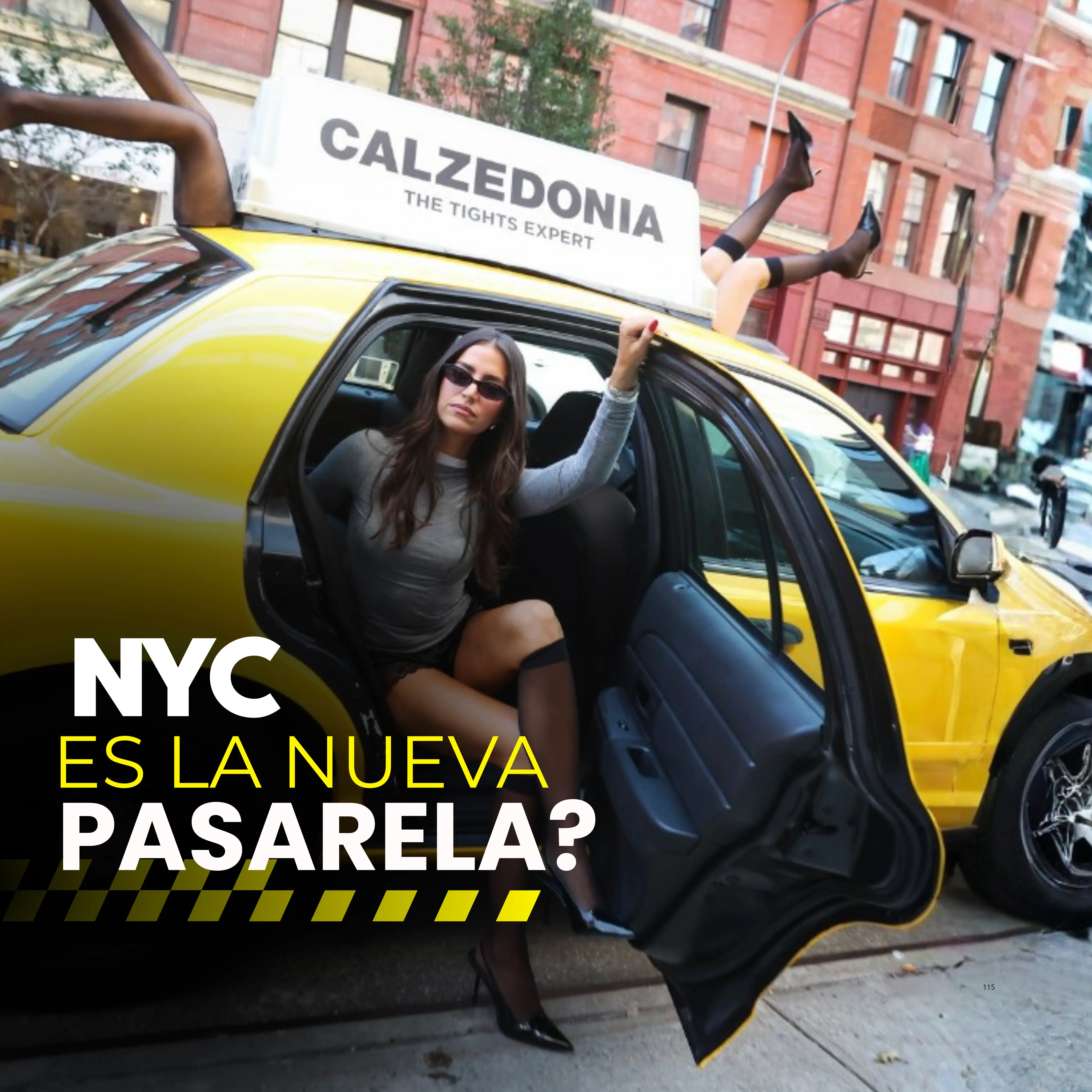 Campaña OOH Calzedonia NYFW convierte taxis y billboards en moda urbana