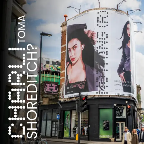 Publicidad exterior de Nothing: Charli XCX y creatividad disruptiva en Shoreditch