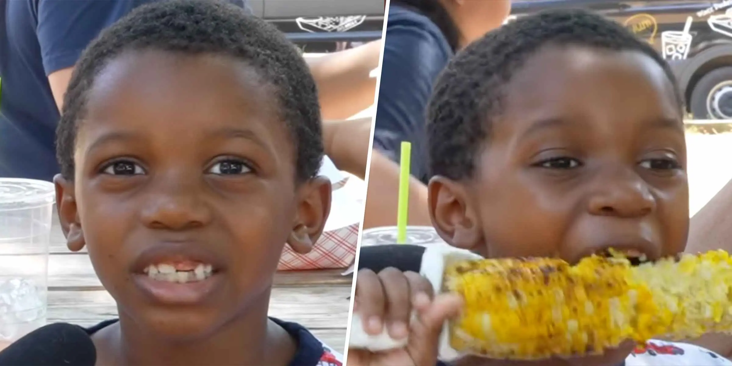 El Corn Kid comiendo una Mazorca de Maíz
