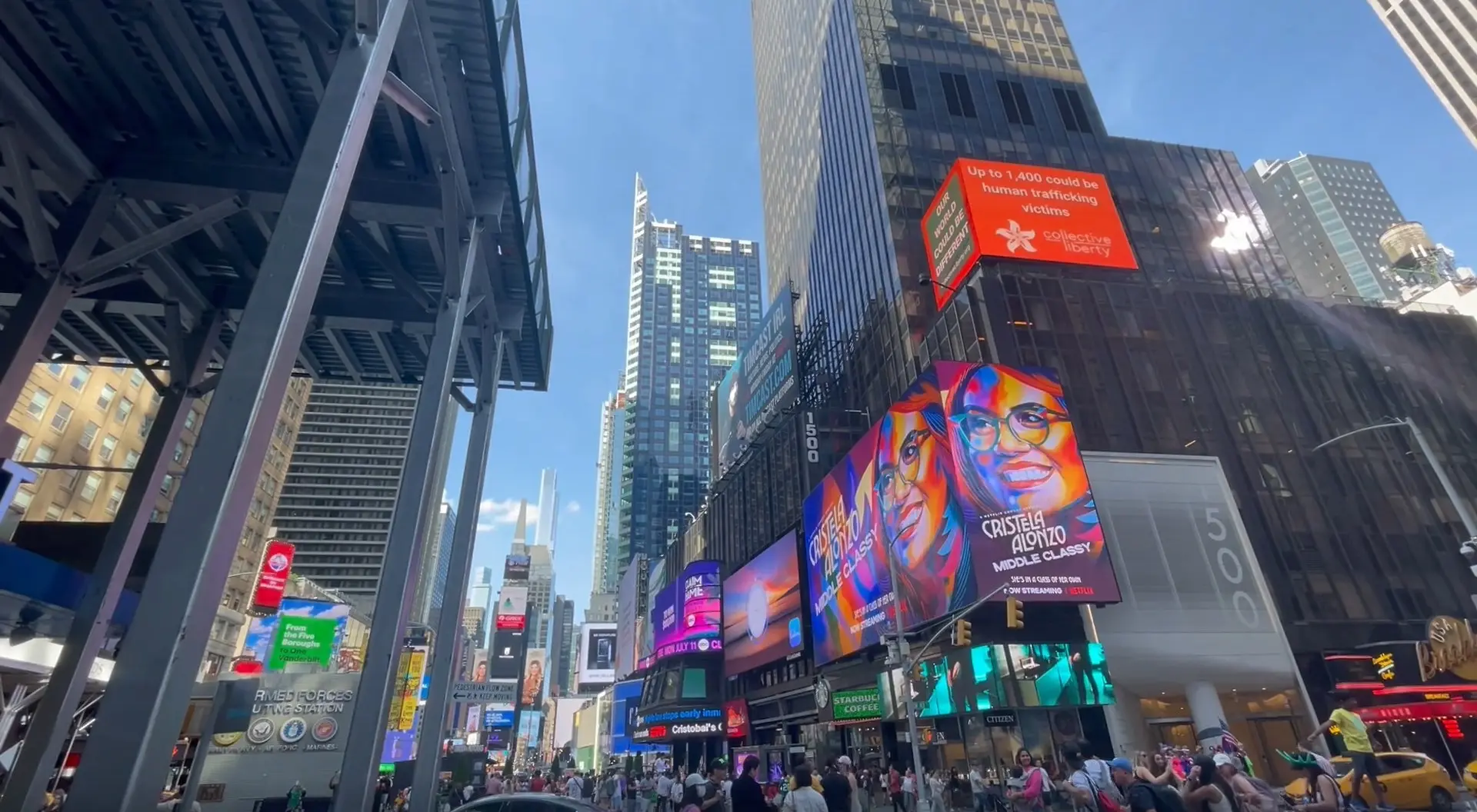 Pantalla Digital de Collective Liberty en Times Square, New York