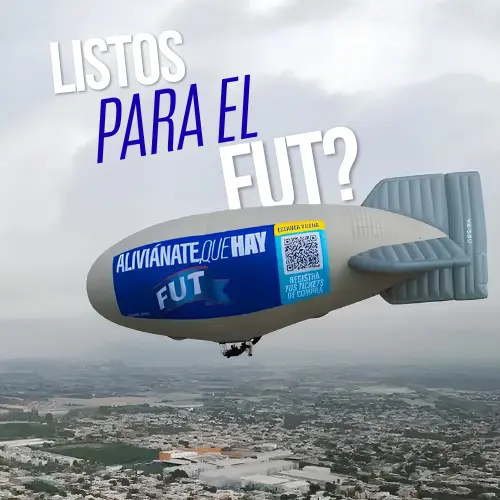 FUD se transforma en FUT con zeppelin gigante en Monterrey