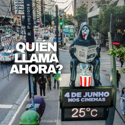 Ghostface toma Av. Paulista con una atrevida campaña OOH de Paramount