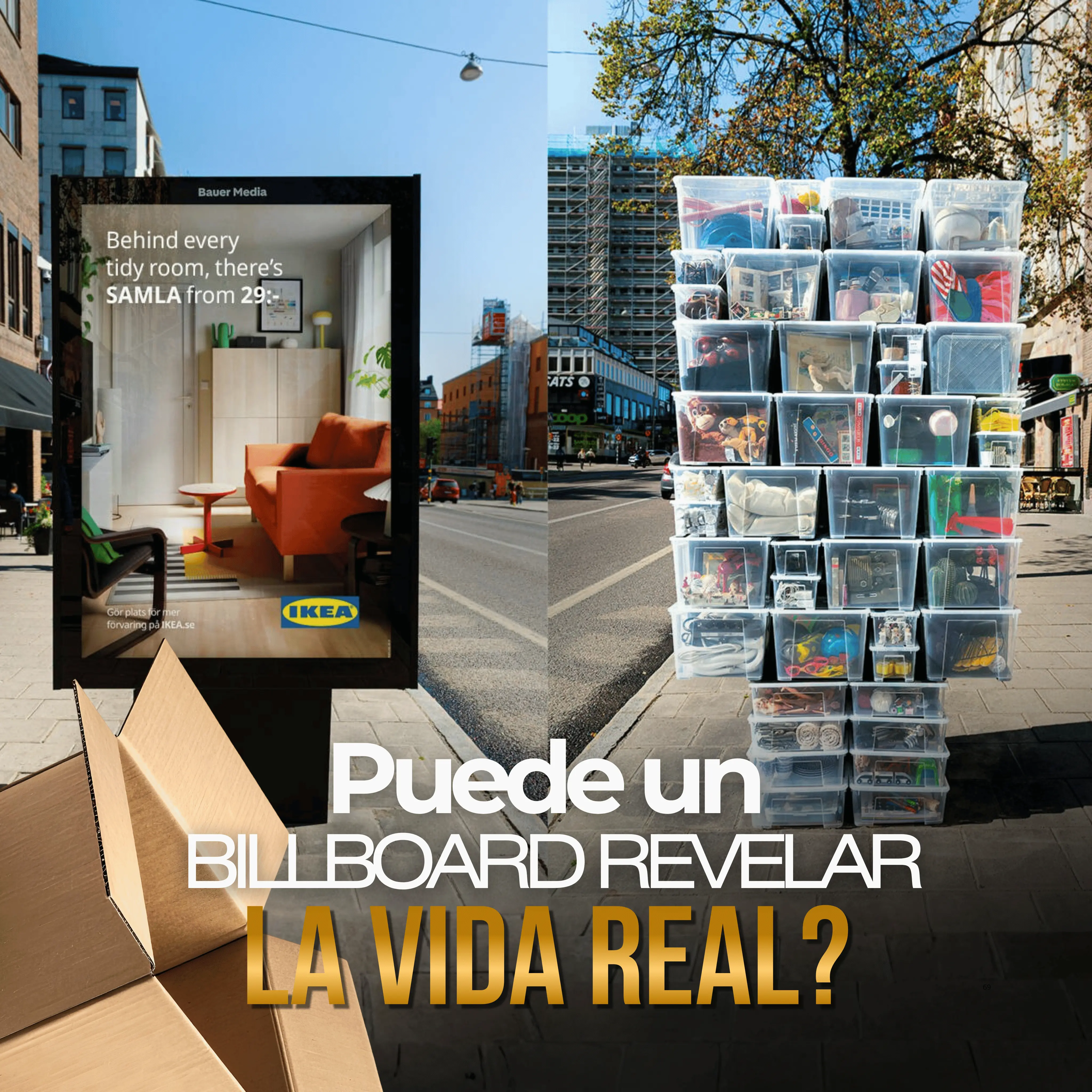 IKEA convierte el billboard en una historia de orden y caos