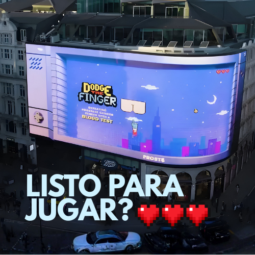 Un DOOH que se juega: “Dodge the Finger”