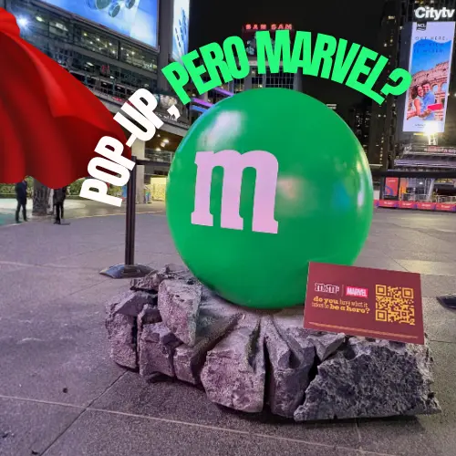Publicidad exterior y experiencial: M&M’S x Marvel y She-Hulk