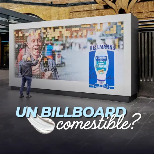 Publicidad exterior de Hellmann’s: activación comestible en billboards