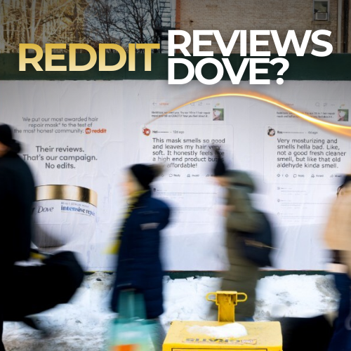 Dove lleva reseñas reales de Reddit a OOH y un pop-up en Nueva York