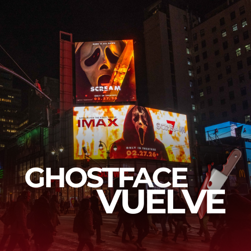 SCREAM 7 llega el 27 de febrero de 2026 y su OOH no pasa desapercibido