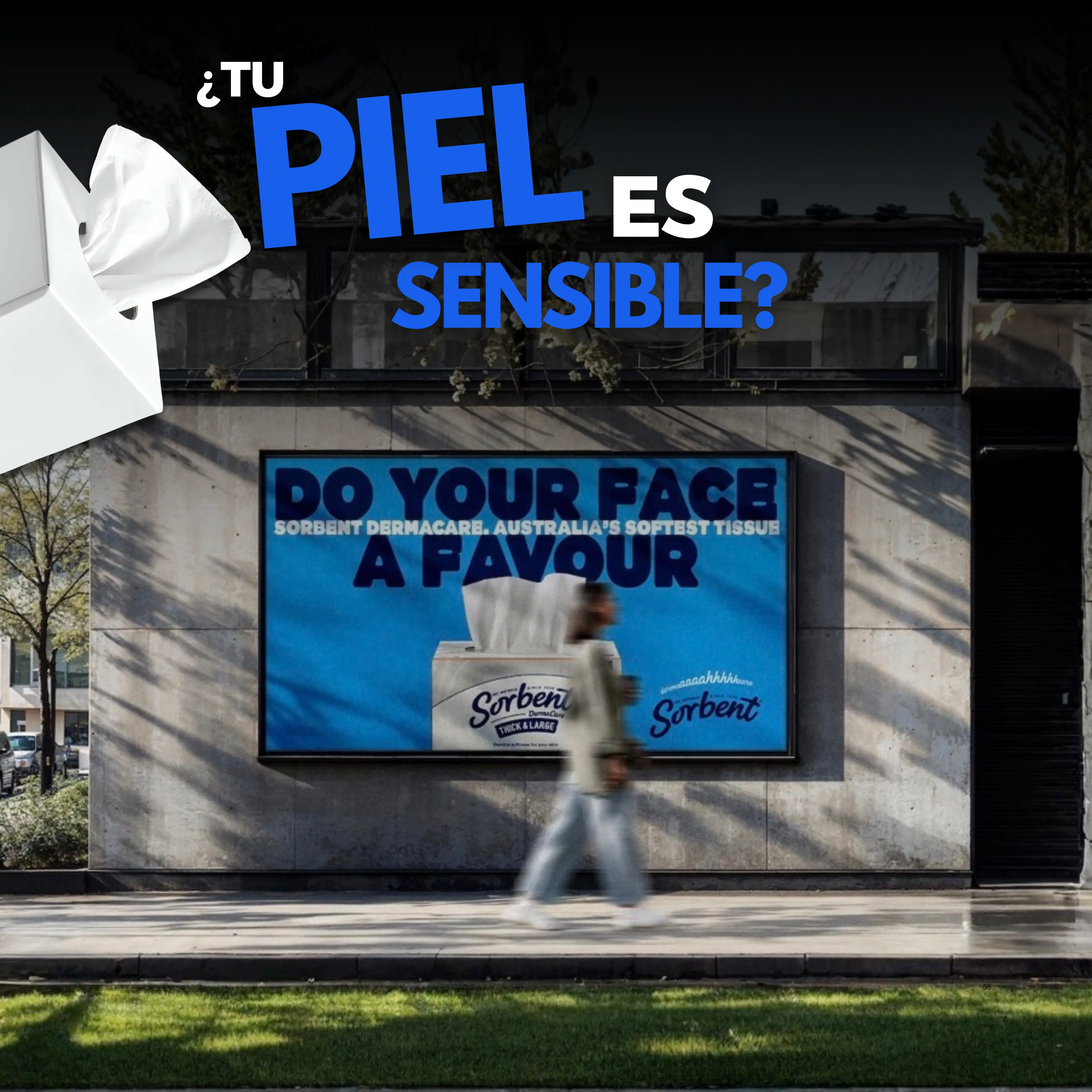 Sorbent convierte la irritación de ojos, nariz y piel en una campaña OOH para DermaCare