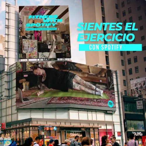 Publicidad exterior de Spotify: Fitness como experiencia integrada