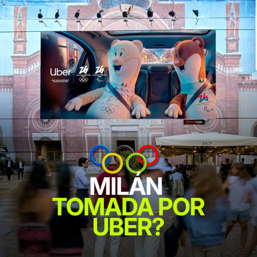 Uber activa su patrocinio olímpico con un takeover OOH en Milán